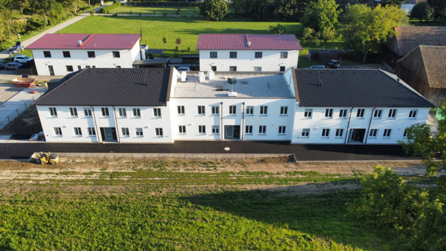 Mietwohnanlage Grünspecht Eingangsansicht aktueller Baufortschritt