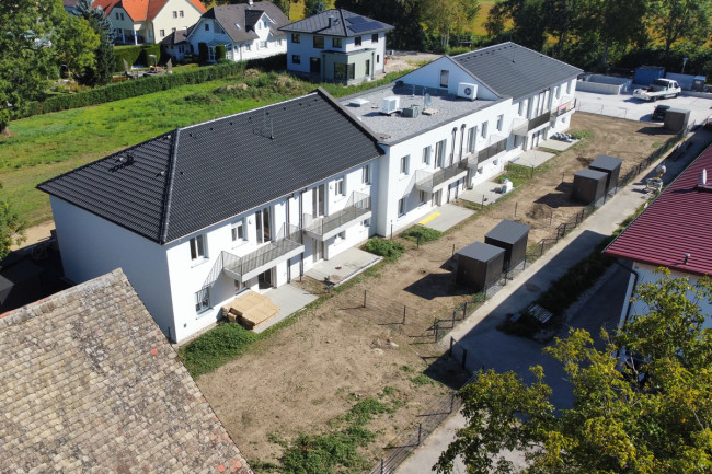 Mietwohnanlage Grünspecht Gartenseite aktueller Baufortschritt Sep. 25